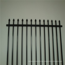 Decorative Black powder coated Spear Top Security Metal Fence For Garden